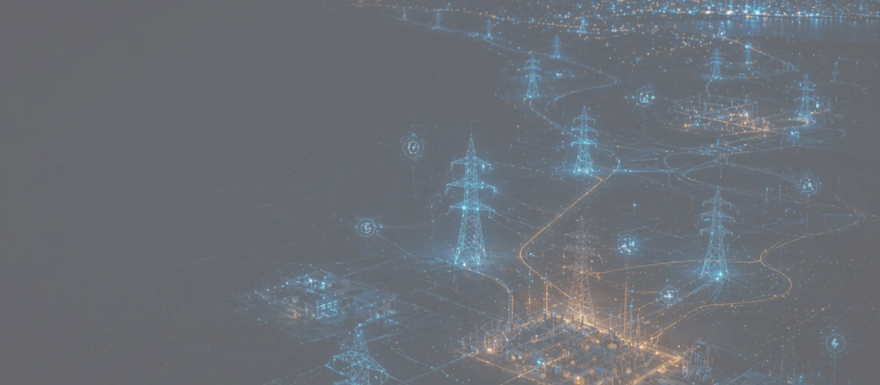 Decorative hero background for Energy and Utilities AI