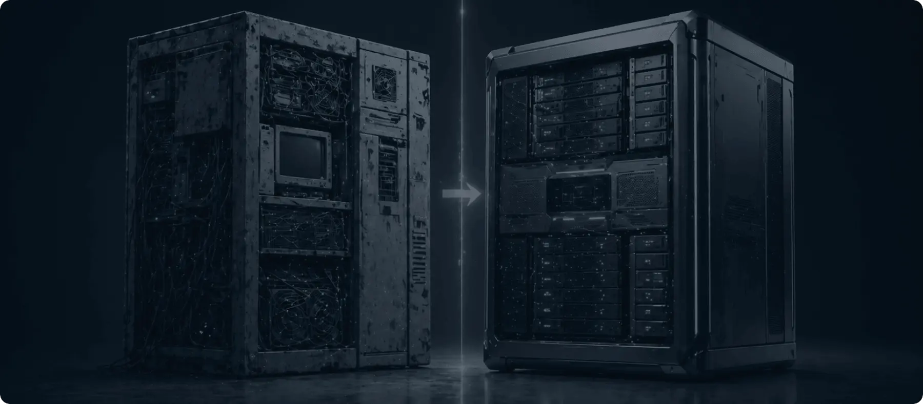 Hero background: LEGACY SYSTEM ARCHITECTURE — Secure and Modernize Legacy .NET Framework Monoliths.