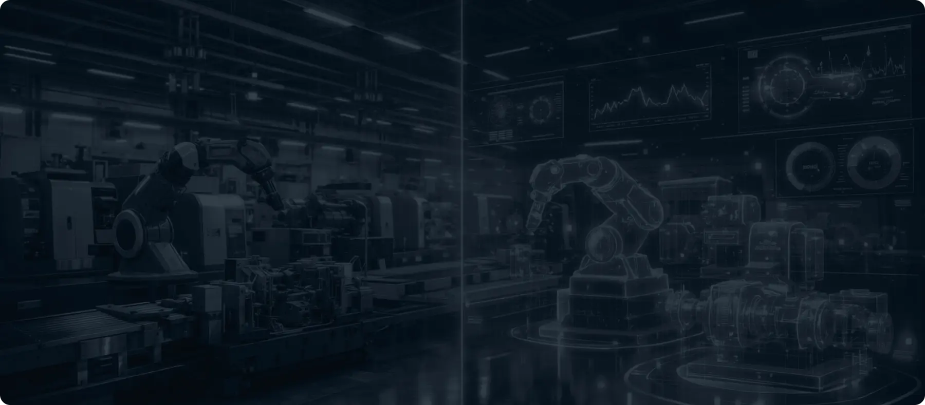 Decorative hero background for Manufacturing and Industry 4.0