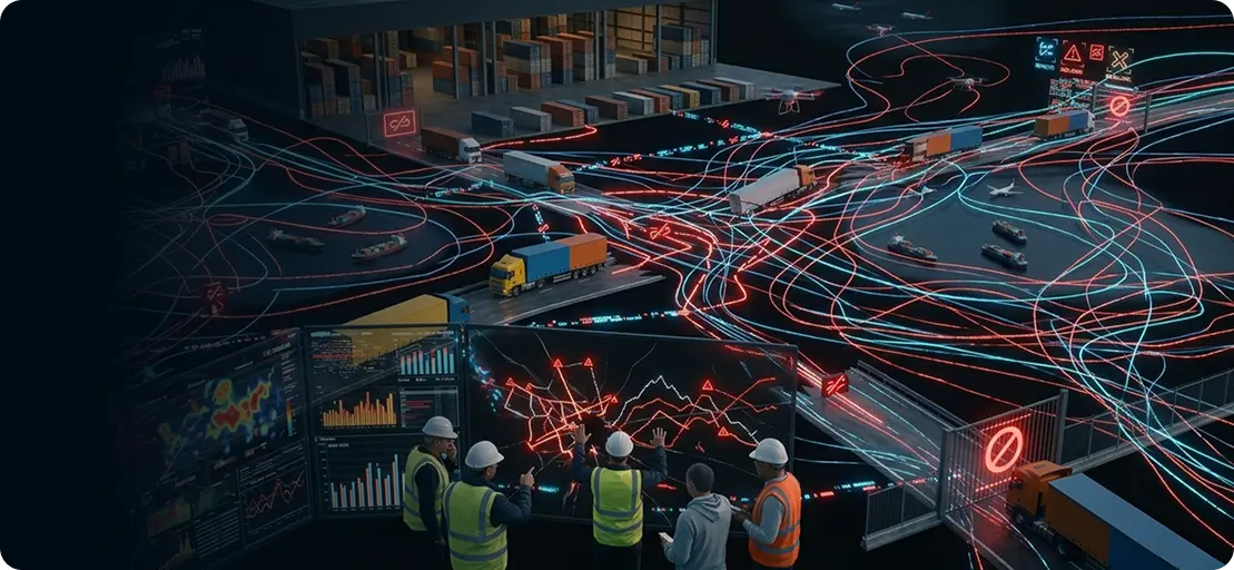 Illustration for traditional logistics and TMS limitations